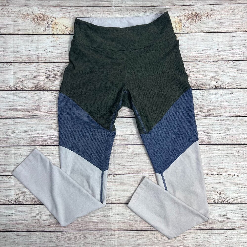Outdoor Voices‎ SM Colorblock Leggings High Waist Workout Tights Athletic Yoga